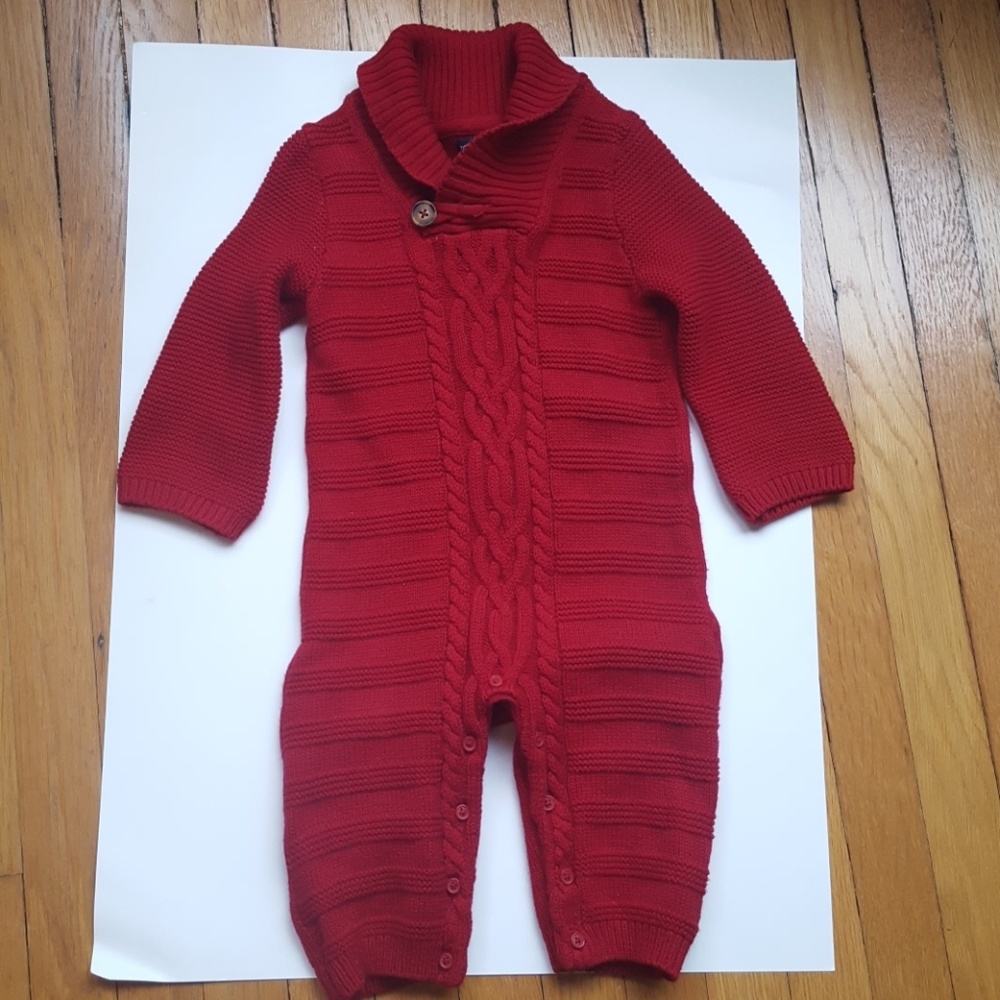 Red babyGap Sweater Romper size 6-12 mo